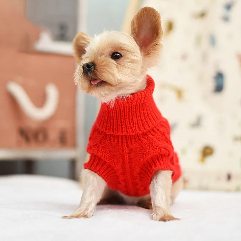 Winter Knitted Pet Clothes for Small Medium Large Dogs Cats