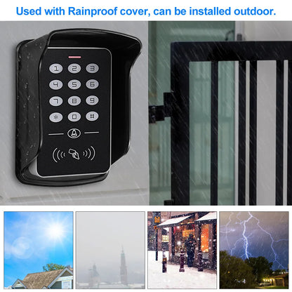 Access Control Keypad RFID Keyboard System Waterproof Outdoor Cover 125KHz Controller Card Reader 10pcs Keyfobs