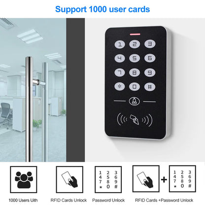 Access Control Keypad RFID Keyboard System Waterproof Outdoor Cover 125KHz Controller Card Reader 10pcs Keyfobs