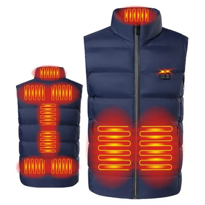 9 Areas Heated USB Vest Jacket