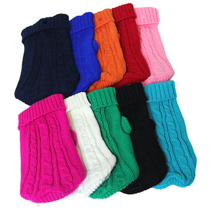 Winter Knitted Pet Clothes for Small Medium Large Dogs Cats