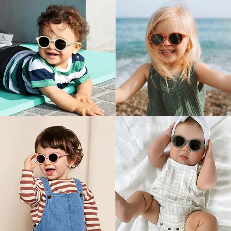 New Children Vintage Round Outdoor Sun Protection Sunglasses