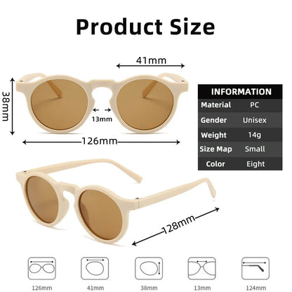 New Children Vintage Round Outdoor Sun Protection Sunglasses