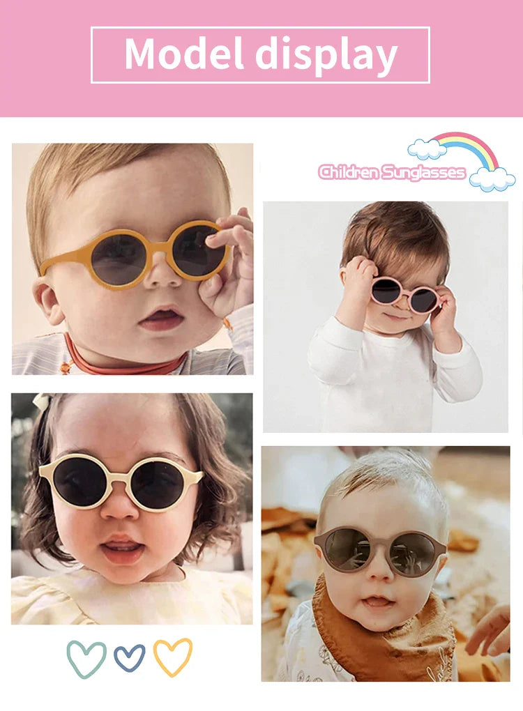 New Children Vintage Round Outdoor Sun Protection Sunglasses