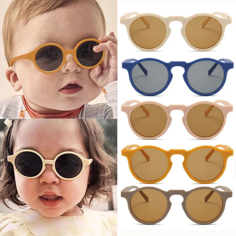 New Children Vintage Round Outdoor Sun Protection Sunglasses