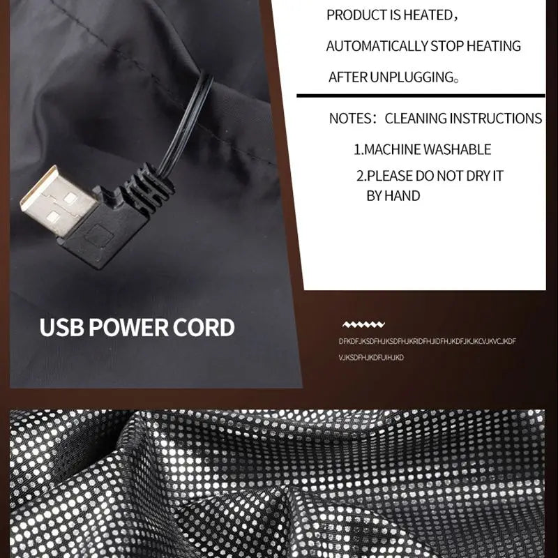 9 Areas Heated USB Vest Jacket