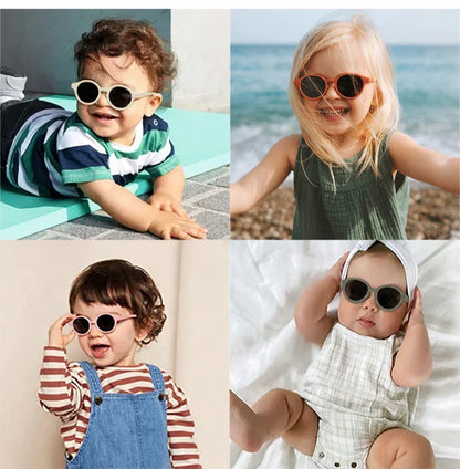 New Children Vintage Round Outdoor Sun Protection Sunglasses