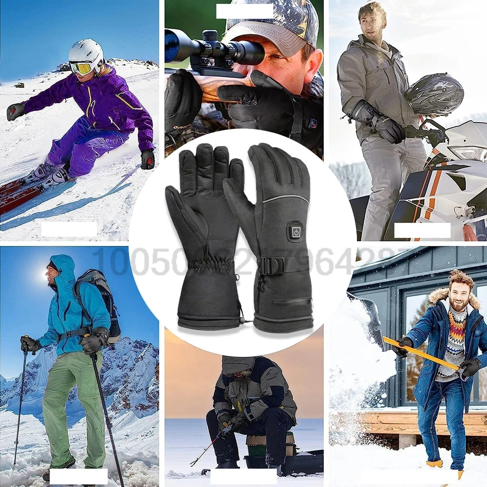 Heated Gloves Outdoor Non-slip Touch Screen