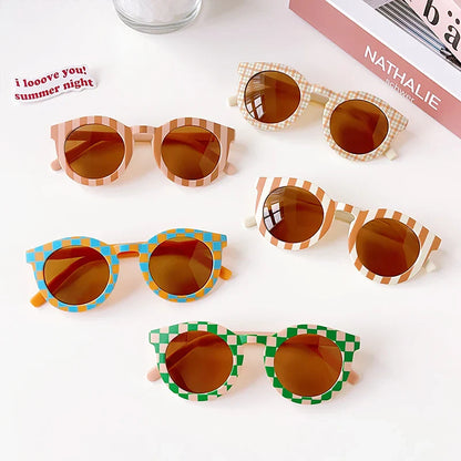 New Children Vintage Round Outdoor Sun Protection Sunglasses